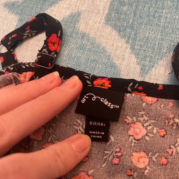 Art Class Black & Red Floral Print Dress - Picture 2 of 3